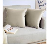 Blumtal Juego de 2 Fundas de Cojín de Terciopelo - Cojín Decorativo con Cremallera Oculta, Decoración para Hogar, Sofás, Camas, Taupe, 50 x 50 cm