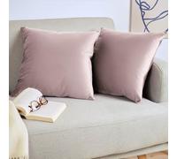 Blumtal Juego de 2 Fundas de Cojín de Terciopelo - Cojín Decorativo con Cremallera Oculta, Decoración para Hogar, Sofás, Camas, Violeta, 45 x 45 cm