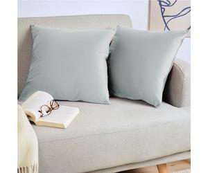 Blumtal Juego de 2 Fundas de Cojín de Terciopelo - Cojín Decorativo con Cremallera Oculta, Decoración para Hogar, Sofás, Camas, Gris Paloma, 40 x 40 cm