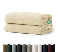 Blumtal Juego de 2 Toallas de Baño (80x200cm) - Juego de Toallas Suaves y Absorebentes, 100% algodón, Certificado Oeko-Tex 100, Arena