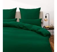 Blumtal Juego de Funda Nordica Cama 150 - Microfibra Juego de Funda Edredon 220 x 240 y 2 Fundas de Almohada 40x80, Certificado Oeko-Tex, Muy Suave y Transpirable - Verde Oscuro