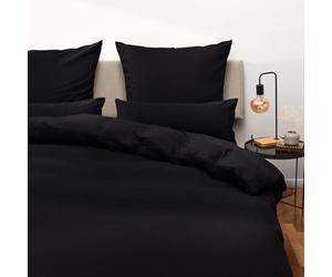 Blumtal Juego de Funda Nordica Cama de 180 - Microfibra Juego de Funda Edredon 240x260 y 2 Fundas de Almohada 70x40, Certificado Oeko-Tex, Muy Suave y Transpirable - Negro