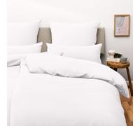 Blumtal Juego de Funda Nórdica de Microfibra Muy Suave y Transpirable - Set de 2 Piezas Funda Edredón Nórdico + 1 Funda de Almohada para Cama de 80, Blanco