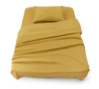 Blumtal Juego de Sábanas - Set de 3 Piezas, Sábana Bajera Ajustable Cama 90, Encimera 160 x 275 + 1 Funda de Almohada 50 x 80, Spicy Mustard - Amarillo