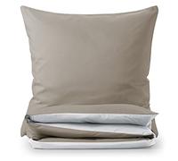 Blumtal Juegos de sábanas y Fundas de Almohada de Microfibra Manta 155x200 y 2 x cojín 40x80 Topo/Blanca