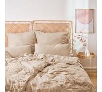 Blumtal Pack Doble Nórdico Muselina 135x200 cm - Algodón Certificado Oeko-Tex - 2 Fundas Nórdicas 135x200 con 2 Fundas de Almohada 80x80 - Topo