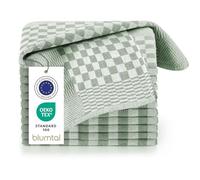 Blumtal paños de Cocina Algodon 50x70cm en Juego de 10 - Trapos Cocina Algodon 100% - Trapos de Cocina para secar súper absorbentes - paño Cocina Verde a Cuadros