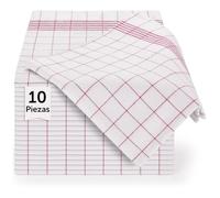 Blumtal paños de Cocina Algodon 50x70cm en Juego de 10 - Trapos Cocina de 100% Algodon - Trapos de Cocina para secar súper absorbentes - paños Cocina Algodon - Kitchen Towels - Trapos Rojos a Cuadros