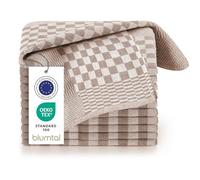 Blumtal paños de Cocina Algodon 50x70cm en Juego de 20 - Trapos Cocina Algodon 100% - Trapos de Cocina para secar súper absorbentes - paño Cocina marrón a Cuadros