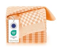Blumtal paños de Cocina Algodon 50x70cm en Juego de 5 - Trapos Cocina Algodon 100% - Trapos de Cocina para secar súper absorbentes - paño Cocina Naranja a Cuadros