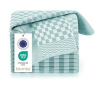 Blumtal paños de Cocina Algodon 50x70cm en Juego de 5 - Trapos Cocina Algodon 100% - Trapos de Cocina para secar súper absorbentes - paño Cocina Verde Menta a Cuadros
