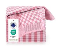 Blumtal Paños de Cocina Algodón 50x70cm - Juego de 10 - 100% Algodón - Super Absorbentes - Rojo a Cuadros