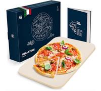 Blumtal Piedra Pizza de cordierita para Horno eléctrico y a gas para horneado uniforme, base crujiente y pizza tradicional (EB0182)