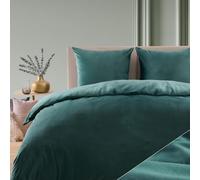 Blumtal Ropa de Cama 155x220 cm Cashmere-Touch Felpa - Ropa de Cama Oeko-Tex Suave + 2 Fundas 80x80 - Ropa de Cama Invierno Microfibra Cashmere Touch Azul Petrol