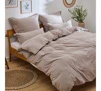 Blumtal Ropa De Cama 4 Piezas 135x200 Cm Algodón 100% - Certificación OEKO-TEX - Stone Washed Beige - 2 Fundas Nórdicas 135x200 Y 2 Fundas Almohada 80x80