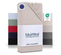 Blumtal Sabana Bajera 150x200 Algodon Jersey - sabanas bajeras de 100% Algodon - sujeta sabanas bajeras certificada Oeko-Tex - Bajera Cama 150 - sabanas bajeras 150 - Sabana Bajera 150 - Color Marfil