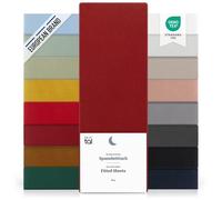 Blumtal Sábana bajera ajustable de microfibra 90 x 200 x 30 cm - 2er-Conjunto Aurora-roja