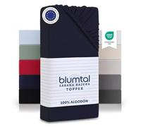 Blumtal Sabana Bajera Algodon 90x200 cm Jersey - sabanas bajeras de 100% Algodon - sujeta sabanas bajeras certificada Oeko-Tex - sabanas 90x200 - Sabana Bajera 90x200 - sabanas 90 x 200 - Color Azul