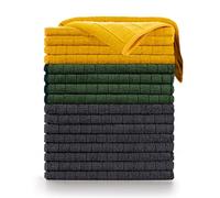 Blumtal Set de 16 Bayetas de Microfibra Premium 30x40cm - Paños de Microfibra 355g sin Pelusas, Bayeta de Microfibra Muy Absorbente y de Secado rápido, 8 Antracita + 4 Amarillas + 4 Verdes