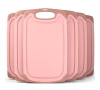 Blumtal Tabla cortar Cocina de plástico - Tabla de Cortar 25x15 en set de 6 - Lavable en lavavajillas Cutting board - Libre de BPA tabla de cortar cocina - Chopping board tabla cortar Rosa