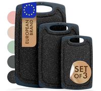 Blumtal Tabla cortar Cocina de plástico - Tabla de Cortar 40x,24,5 cm en set de 3-Lavable en lavavajillas cutting board Ranura para Líquidos - SinBPA tabla de cortar cocina - tabla cortar Negro