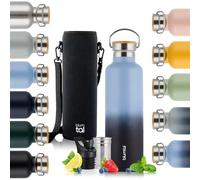 Blumtal Termo 1000ml - Botella de Acero Inoxidable de Doble Pared - Isotérmica Libre de BPA - Para Té y Deportes - Gris Azul