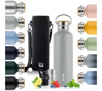 Blumtal Termo 500ml - Botella de Acero Inoxidable de Doble Pared 500ml - Botella isotérmica Libre de BPA 500ml - Botella de Acero Inoxidable 500ml - Botella de té - Deportiva - Gris Ulimate