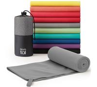 Blumtal Toalla de Microfibra Grande 200x100 cm - Secado Rápido para Gimnasio - Gris