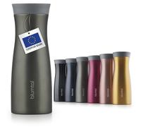 Blumtal Vaso Térmico Café con cierre hermético para bebidas frías y calientes - Termo Café pequeño para llevar, Verde Grisaseo, 380 ml