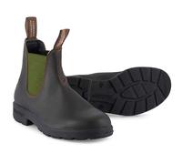 Blundstone Botas #519 Stout Piel Marrón cith Elástico Oliva (Serie 500) 47 (UK: 13, EU: 47)