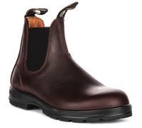 BLUNDSTONE Elástico Zapata Cuero Chelsea Tobillo Mujer Botas En Marrón UK 4-6