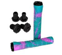 Blunt Envy Stunt Scooter BMX Dirt Roller Handgriffe Soft lang mit 2 x 2 Barends + Fantic26 Sticker (Türkis/Pink Swirl)