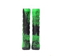 Blunt V2 Soft Long - Puños para manillar de patinete scooter + 2 x 2 tapones, verde / negro