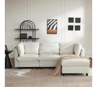 BLUON HOME Sofá modular, chaise longue, sofá chaise longue, diseño moderno, muebles tapizados, sofá, sofá de tres plazas, sofá de salón, sofá esquinero con reposapiés, sofá esquinero en forma de L
