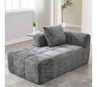 BLUON HOME Sofás, sofás y sofás, sofá en la nube, cómodo sofá chaise longue, no requiere montaje, sofá suave con cojines, bolsillos laterales para mando a distancia y teléfono móvil