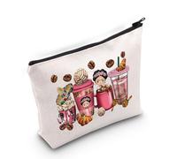 BLUPARK Divertida bolsa de café con diseño de Cafecito y Chisme, regalo mexicano, bolsa de maquillaje de café latino mexicano, bolsa temática latina, bolsa de granos de café mexicano, Bolsa para