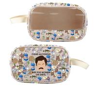 BLUPARK Sitcom - Bolsa de maquillaje transparente inspirada en alcohol transparente para mujeres ricas en dietas, bolsa de cosméticos regalo para fans, Alcohol transparente, Retro