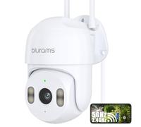 blurams 2K 3MP Camara Vigilancia WiFi Exterior - Cámara de Seguridad Cableada con Visión Nocturna, 360° y Detección de Movimiento, Compatible 5GHz y 2.4GHz, Grabación 24/7, Impermeable IP66