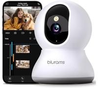 blurams Cámara Vigilancia WiFi Interior 2K, Cámara Vigilancia Bebe de Seguridad con 360° PTZ, Visión Nocturna, Detección Humana por IA, Audio Bidireccional, Camara Mascotas, Compatible con Alexa