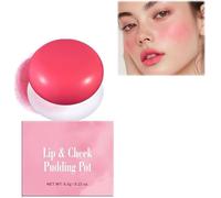 Blurry Pudding Pot for Lip&Cheek, Velvet Matte Pudding Pot Lip Clay, Buildable Lightweight, Multi-Use Soft Matte Finish, Natural Glow High Pigment Lipstick Blush Lasting Lip Tint (Berries, one size)