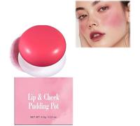 Blurry Pudding Pot for Lip&Cheek, Velvet Matte Pudding Pot Lip Clay, Buildable Lightweight, Multi-Use Soft Matte Finish, Natural Glow High Pigment Lipstick Blush Lasting Lip Tint (Decisive, one size)
