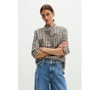 Blusa a cuadros, corte regular Dark Brown 36