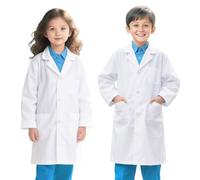 Blusa Blanca Niño, Blusa De Pintura Niño Blusa Química Algodón Lycee | Blusas de laboratorio médico para niña niño manga larga con 3 bolsillos para estudiante de escuela secundaria hospital