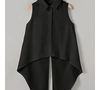 Blusa camisola holgada para mujer, elegante, sin , con abertura en la espalda y diseño de