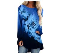 Blusa casual para mujer, camiseta de moda, top con purpurina, body para mujer, azul, L