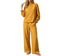 Blusa con cuello alto, mangas largas con volantes y medio abotonadas, y pan | Comprar Conjuntos Deportivos Mujer Conjuntos Capucha El Super Azul Talle Rosado Ancha Ofertas Oversize