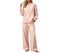 Blusa con cuello alto, mangas largas con volantes y medio abotonadas, y pan | Comprar Conjuntos Deportivos Mujer Conjuntos Capucha El Super Azul Talle Rosado Ancha Ofertas Oversize
