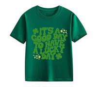 Blusa de encaje casual de manga corta, camiseta de manga corta y media para niños, estilo retro con estampado en 2D, AG., 8-9 años