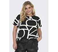 Blusa de manga corta para mujer en talla grande y diseño plus size, marca ONLY C