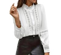 Blusa De Manga Tres Cuartos para Mujer Shirt Bodas Alto Vaqueras Encaje Básicas Punto Pijama XXL Marca Volante Floreadas Una Celestes Flecos Correr Cumpleaños Ofertas Señorita